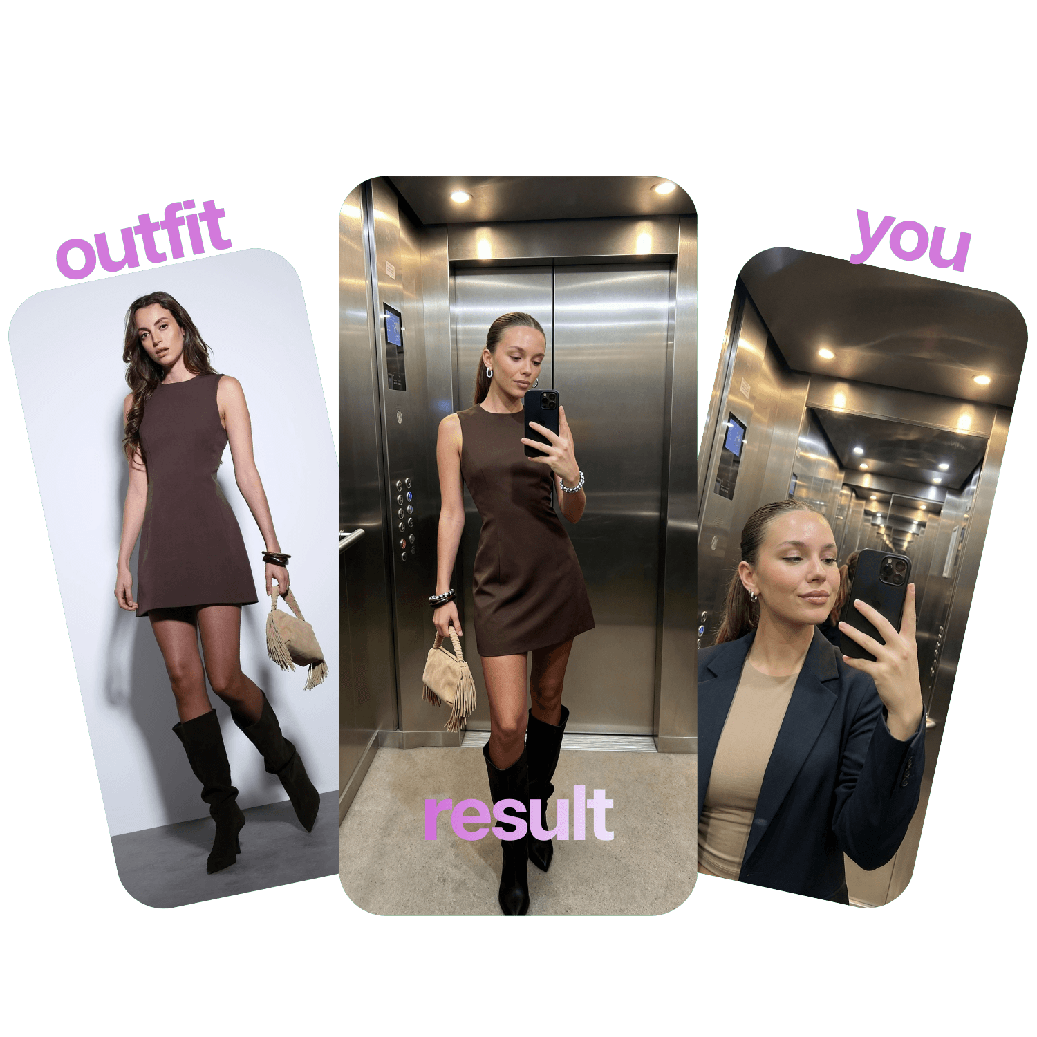 DrapeAI app - virtual try-on screen